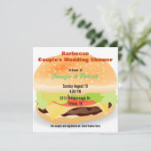 Barbecue Thleed Couple's Wedding Shower Uitnodigin Kaart (Staand voorkant)
