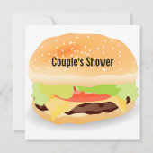 Barbecue Thleed Couple's Wedding Shower Uitnodigin Kaart (Achterkant)