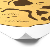 Barbecue Tiki Monster met worst en menselijke sche Poster (Hoek)