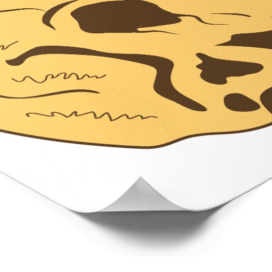 Barbecue Tiki Monster met worst en menselijke sche Poster (Hoek)