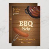 Barbecue Time BBQ Party Invitation Kaart (Voorkant / Achterkant)