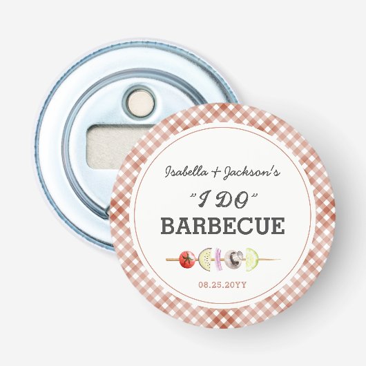 Barbecue Trouwfeest Borrel Button Flesopener (Voorkant)