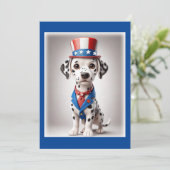 Barbecue Uitnodiging 4 juli Dalmatisch. (Staand voorkant)