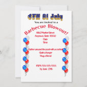 Barbecue Uitnodiging 4 juli Dalmatisch. (Achterkant)