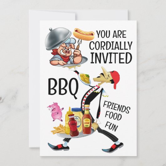 Barbecue / Varkensschouwing Kaart (Voorkant)