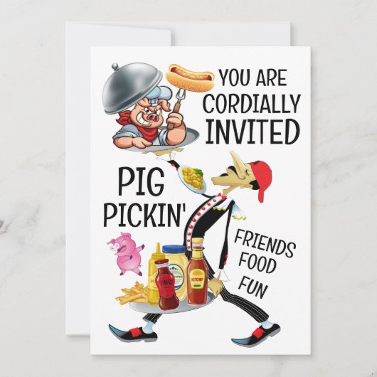 Barbecue / Varkensschouwing Kaart (Voorkant)