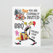 Barbecue / Varkensvlees picknick Kaart (Staand voorkant)