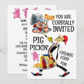Barbecue / Varkensvlees picknick Kaart (Voorkant / Achterkant)