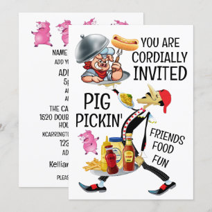 Barbecue / Varkensvlees Picknick Kaart