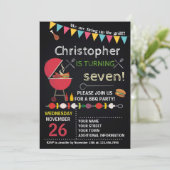 BARBECUE VERJAARDAG UITNODIGING VOOR IEDEREEN (Staand voorkant)