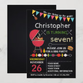 BARBECUE VERJAARDAG UITNODIGING VOOR IEDEREEN (Voorkant / Achterkant)