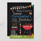 BARBECUE VERJAARDAGSUITNODIGING KAART (Voorkant / Achterkant)