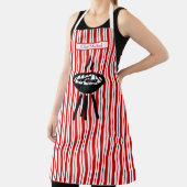 Barbecue Verticale Streep #2 DIY Kleuren Rood Wit Schort (Insitu)