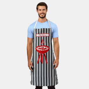 Barbecue Verticale Streep #2 Doe-het-zelf Kleuren  Schort