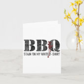 Barbecue vlek op mijn wit _3 kaart (Gele Bloem)