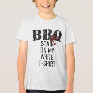 Barbecue vlek op mijn witte premium _1 Tri-Blend shirt