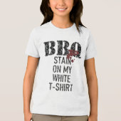Barbecue vlek op mijn witte premium _1 Tri-Blend shirt (Voorkant)