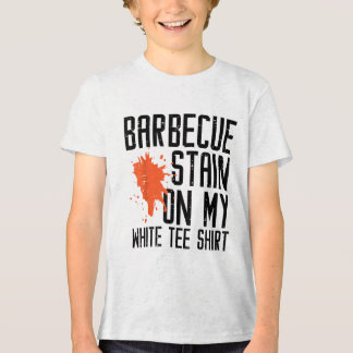 Barbecue vlek op mijn witte T-shirt Grappige BBQ v
