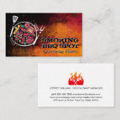 Barbecue Voedsel Illustraties | Restaurant Visitekaartje (Voorkant / Achterkant)