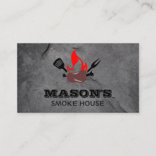 Barbecue worst op spiesen en vlammen visitekaartje