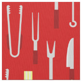 barbecueapparatuur zomer bbq chef rood stof (Close Up)