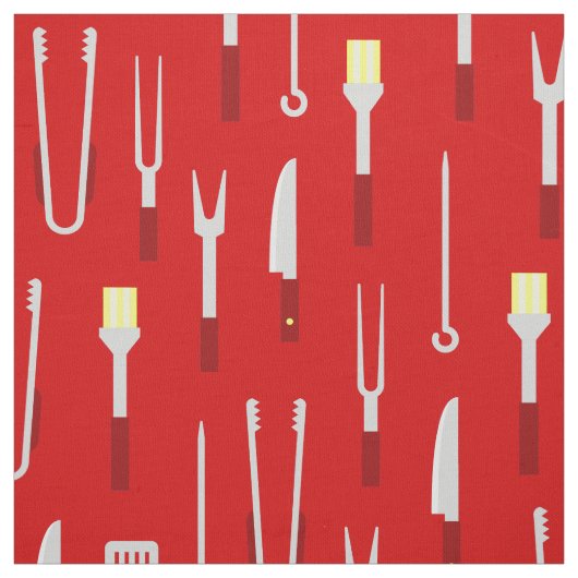 barbecueapparatuur zomer bbq chef rood stof (Swatch)