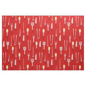 barbecueapparatuur zomer bbq chef rood stof (Fat Quarter)