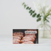 Barbecued sausages/grill/bbq visitekaartje (Staand voorkant)