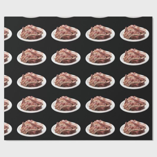 Barbecuede rugribben cadeaupapier (Vlak)