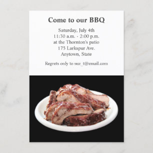 Barbecuede rugribben kaart