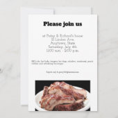 Barbecuedribben op een bord kaart (Achterkant)