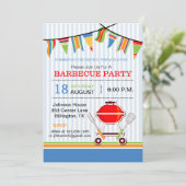 Barbecuefeest uitnodiging (Staand voorkant)