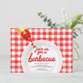 Barbecuefeest Uitnodiging (Staand voorkant)