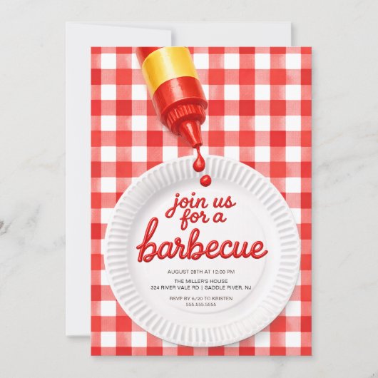 Barbecuefeest uitnodiging (Voorkant)