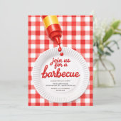 Barbecuefeest uitnodiging (Staand voorkant)