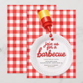 Barbecuefeest uitnodiging (Voorkant / Achterkant)