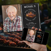 Barbecuefoto 90ste verjaardagsfeestje kaart