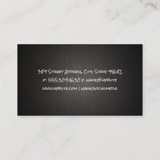 barbecuegril | koken visitekaartje (Achterkant)