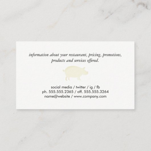 Barbecuegrill Visitekaartje (Achterkant)