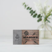 barbecuehout | grillmeester | chef-kok visitekaartje (Staand voorkant)