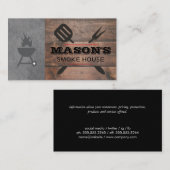 barbecuehout | grillmeester | chef-kok visitekaartje (Voorkant / Achterkant)