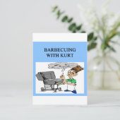barbecuen met kurt briefkaart (Staand voorkant)