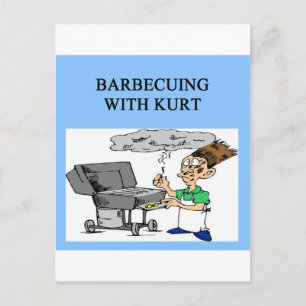 barbecuen met kurt briefkaart