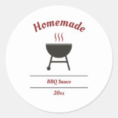 Barbecuesaus BBQ Label Sticker (Voorkant)