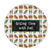 Barbecuevoedsel | Hamburger, Hotdog, Shish Kabob Snijplank (Voorkant)