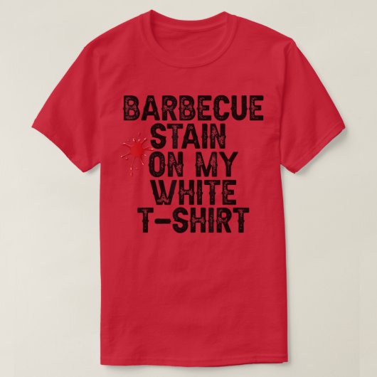 Barbecuvlek op mijn witte T-shirt (Design voorkant)