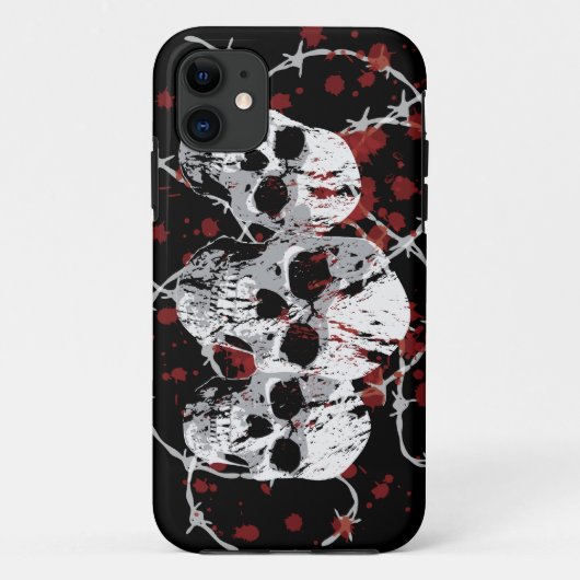 Barbed Skulls Custom iphone 5 Hoesje (Achterkant)