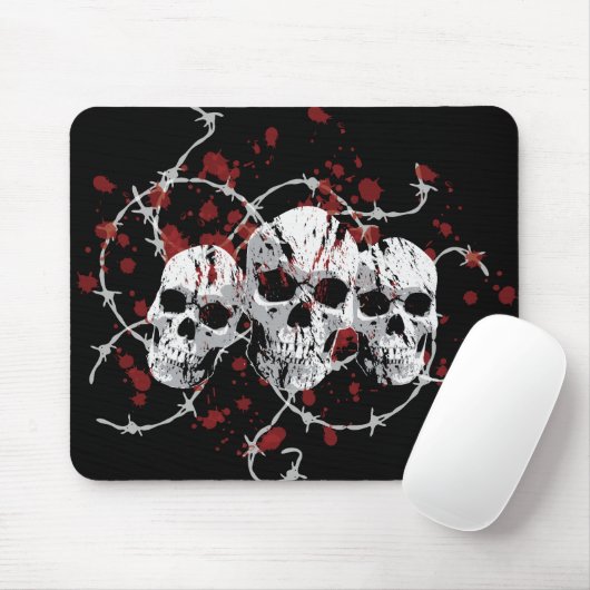 Barbed Skulls Mousepad Muismat (Met muis)