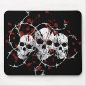 Barbed Skulls Mousepad Muismat (Voorkant)