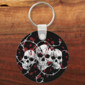 Barbed Skulls Sleutelhanger (Voorkant)
